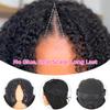 V SHOW Burmese Curly Drawstring V Part Wig Human Hair Glueless 22inch view 4