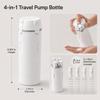 DIKJAK 4-in-1 Detachable Travel Dispenser Bottles Set Foldable Pump Leak-Proof, Carry-On Compliant 30ml/1OZ Refillable Containers for Shampoo Lotion Body Wash with Protective Case view 3