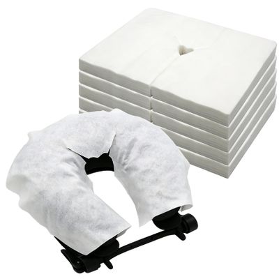 Large Disposable Face Cradle Covers, 500 Count Ultra Soft Medical Grade Non-Sticking Massage Face Rest Covers, Headrest Covers for Massage Tables & Massage Chairs