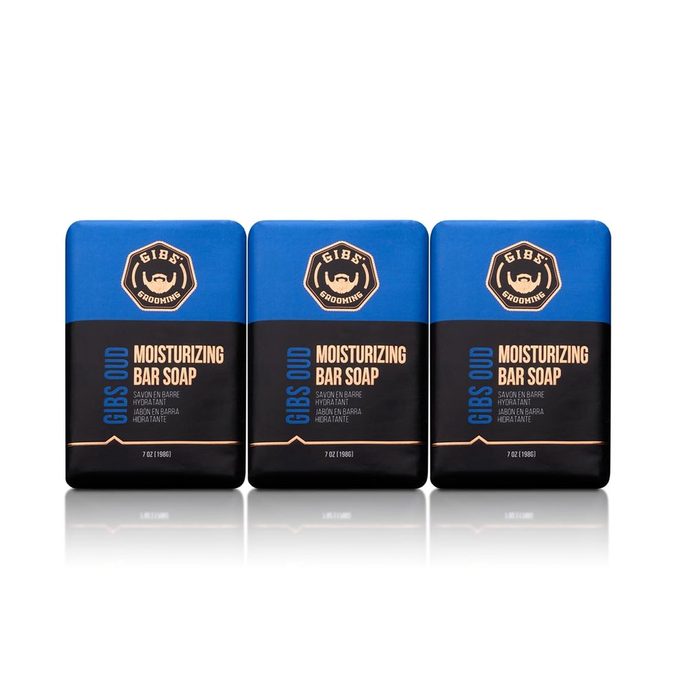 GIBS Oud, Moisturizing, Long-Lasting, 7oz Bar Soap (3PACK)