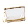 ZJchao Clear Makeup Bag Cosmetic Pouch Toiletry Bag Transparent PVC Travel with Sturdy Zip for Cosmetics Toiletries Toys (Metallic Color) view 2