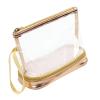 ZJchao Clear Makeup Bag Cosmetic Pouch Toiletry Bag Transparent PVC Travel with Sturdy Zip for Cosmetics Toiletries Toys (Metallic Color) view 3