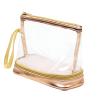 ZJchao Clear Makeup Bag Cosmetic Pouch Toiletry Bag Transparent PVC Travel with Sturdy Zip for Cosmetics Toiletries Toys (Metallic Color) view 4