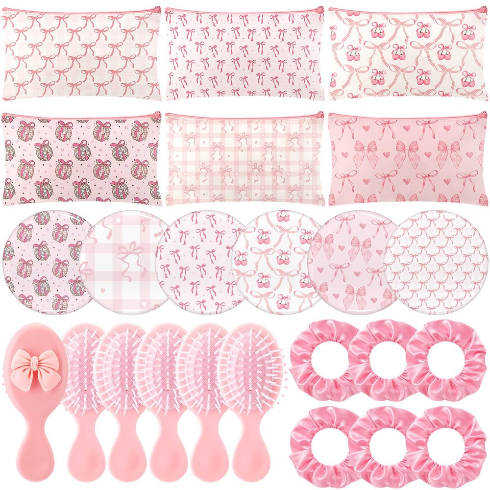 Ferrochef 24 Pcs Pink Bow Party Favors for Quinceanera, Coquette Gift Set