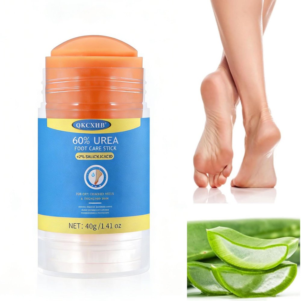 QKCXHB Hygienic Twist Up Urea Foot Cream Stick 60% Callus Remover Heel Balm for Dry Cracked Skin Mess Free Treatment
