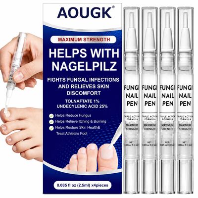 Toenail Fungus Pen with 25% Undecylenic Acid Nail Treatment, 4 Pack