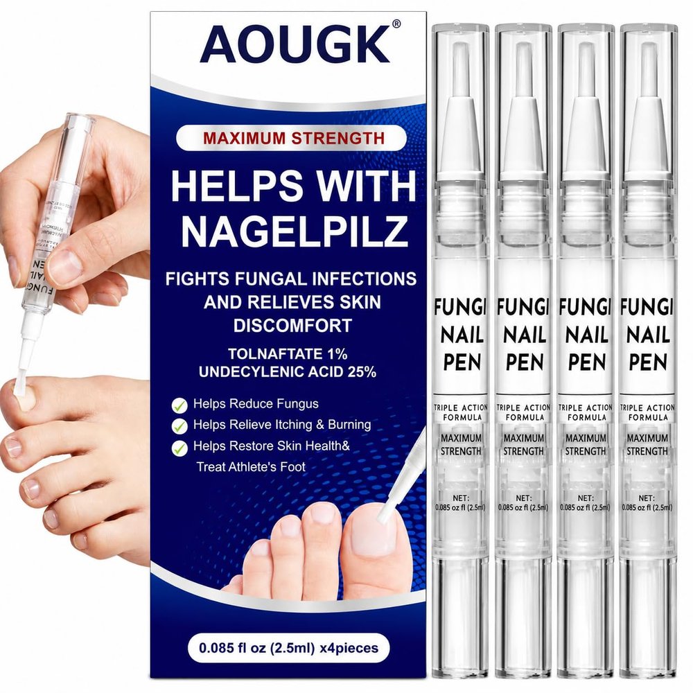 Toenail Fungus Pen with 25% Undecylenic Acid Nail Treatment, 4 Pack