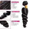 Natural Black Human Hair Bundles #1B Loose Wave Bundles 16 16 16 Inch Double Weave Weft Black Deep Loose Human Hair Extensions 50g/Bundle Total 150g view 3