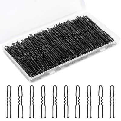 200PCS 2.8 Inch U Shaped Large Heavy Duty Hair Pins for Women Girls, Large Hair Pins for Thick/Long Hair, Long Hair Pin Bobby Pin for Secure Bun Salon Wedding Daily Hairstyles - Black
