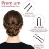200PCS 2.8 Inch U Shaped Large Heavy Duty Hair Pins for Women Girls, Large Hair Pins for Thick/Long Hair, Long Hair Pin Bobby Pin for Secure Bun Salon Wedding Daily Hairstyles - Black view 2