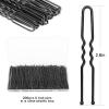 200PCS 2.8 Inch U Shaped Large Heavy Duty Hair Pins for Women Girls, Large Hair Pins for Thick/Long Hair, Long Hair Pin Bobby Pin for Secure Bun Salon Wedding Daily Hairstyles - Black view 3