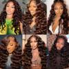Chocolate Brown Loose Wave Bundles #4 Human Hair Bundles 26 28 30 Inch Unporcessed Dark Brown Deep Loose Bundle Human Hair Extensions 50g/Bundle Total 150g view 2
