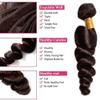 Chocolate Brown Loose Wave Bundles #4 Human Hair Bundles 26 28 30 Inch Unporcessed Dark Brown Deep Loose Bundle Human Hair Extensions 50g/Bundle Total 150g view 3