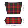 CENGDADA Roxburgh District Tartan Small Makeup Bag PU Leather Cosmetic Bags Toiletry Organizer with Handle view 2