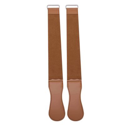 Adfaga Premium Double Sided Straight Strop Professional Leather Sharpening Strap for Barber Maintenance and Honing PU Leather 48.1 x 5.1cm 2PCS Set
