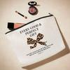 Aesthetic Coquette Leopard Bow Makeup Bag, Christian Gifts for Women College Teen Girl Sister Cosmetic Bags, Inspirational Bible Verses Zipper Pouch Travel Toiletry Bag Appreciation Birthday Christmas view 3