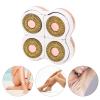 Solinder Gold Plated Hair Remover Head, Wet and Dry Dual Use, 360 Degree Floating for Leg and Body, Wonderful Replacement, Warm Replacement for 4 Head Hair Remover with ABS view 4