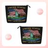 GIUWKDQIXS United States 250th Anniversary Statue Of Liberty Usa Flag 1776 2026 Makeup Bag, Single Layer Faux Linen Travel Organizer, Portable Storage Pouch for Women view 2