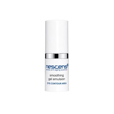 Nescens Smoothing Gel Emulsion Eye Contour Treatment Lightweight Deep Hydrating Under Eye Gel for Puffiness Dark Circles & Fine Lines Morning & Night Eye Care for Smooth Alluring Skin Travel Size 5ml