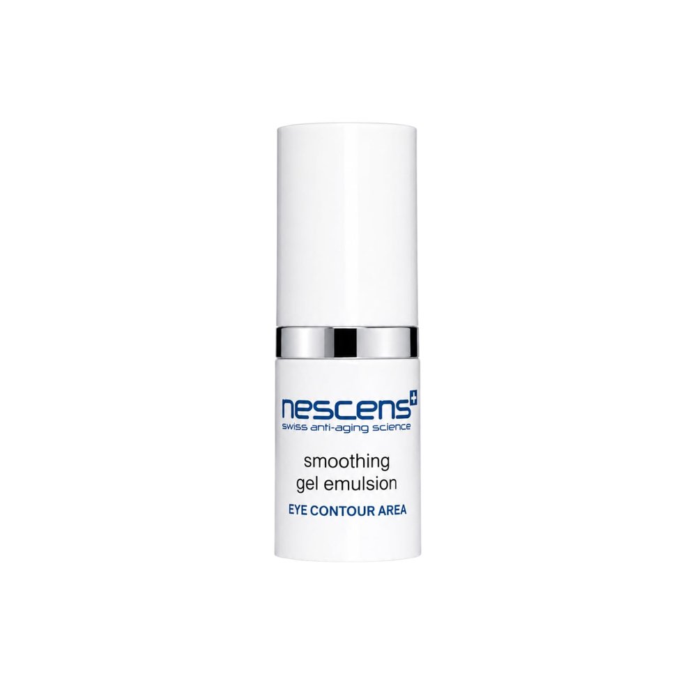 Nescens Smoothing Gel Emulsion Eye Contour Treatment Lightweight Deep Hydrating Under Eye Gel for Puffiness Dark Circles & Fine Lines Morning & Night Eye Care for Smooth Alluring Skin Travel Size 5ml