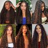 Highlight Brown Human Braiding Hair For Boho Braids P1B30 Deep Bulk 18"150G view 2