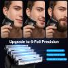 Electric Foil Shavers for Men: Fast Charge - Micro-Comb Technology & Precision Blades Mini Electric Razor for Face - IPX7 Waterproof Cordless Razor with LED Display view 2