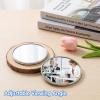2 Pack 360 Rotatable Self-Adhesive Desk Mirror, Mini Cubicle Makeup Mirror view 3