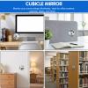 2 Pack 360 Rotatable Self-Adhesive Desk Mirror, Mini Cubicle Makeup Mirror view 4
