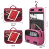KHAUERBC Red Background Playing Cards Toiletry Bag for Men Women,Portable Hanging Hook Makeup Bag Organizer,Cosmetic Bag for Accessories, Shampoo, Full-size Container,Toiletries view 2