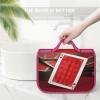 KHAUERBC Red Background Playing Cards Toiletry Bag for Men Women,Portable Hanging Hook Makeup Bag Organizer,Cosmetic Bag for Accessories, Shampoo, Full-size Container,Toiletries view 3