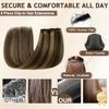 POGINJA Clip in Hair Extensions Real Human Hair, Remy Human Hair Clip Ins for Women, Natural Thick Soft Seamless Clip in Extensions, 24 Inch 4PCS 100g #2/6 Balayage Dark Brown to Chestnut Brown view 4