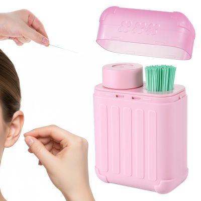 HJZHII Piercing Cleaning, Ear Hole Cleaner with 240pcs Disposable Ear Piercing Cleaner Floss Ear Piercing Cleaning Kit for Women Men (Not Cleaning Solution)