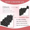 Feather Crochet Hair for Black Women Protein Silk Pre-Separated Deep Wave Close to Human Hair 50 Strands Miracle Knots Hair Curly Crochet Hair extensions(18inch #4 50 strands) view 4