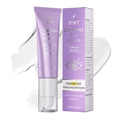8% Caffeine Eye Cream with Retinol Anti Aging for Dark Circles Puffiness