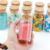 Bingche 100ml Mini Glass Bottles Small Glass Jars with Cork Stoppers Lids Empty Spell Jars Miniature Potion Bottles Message Wishing(12Pcs) view 3