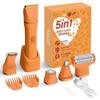 KINGTEE 5-in-1 Electric Bikini Trimmer for Women IPX7 Waterproof Shaver, Cordless Body & Facial Razors for Women, Ceramic Blades, USB-C Rechargeable, Painless Hair Removal Kit (Pure Orange) view 1
