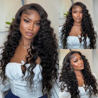 13x6 Loose Wave HD Lace Front Wigs Human Hair 30 Inch 200 Density 100% Real Human Hair 15A Loose Deep Wave Wig Human Hair Pre Plucked, No Synthetic Blend No Tangle No Shedding Triple Lifespan 3X