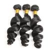 Loose Wave Bundles Human Hair 3Bundles Brazilain Virgin Loose Wave Human Hair Bundles Natural Black Color Can be Dyed (Natural Black, 12 14 16 Inch) view 2