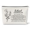 School Counselor Appreciation Gift Makeup Bag Thank You Gifts for Woman Counselling Teacher Educator Counselor Cosmetic Bag Counselling Cosmetic Pouch for Teacher Mentor Retirement Teachers' Day view 1