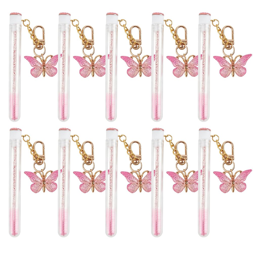 Mekupeu 20 Pcs Mascara Wand Lash Tube Spoolies Brush Set