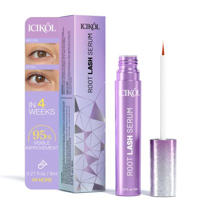 ICIKOL Eyelash Growth Serum, Advanced Lash Enhancing Treatment - Peptide & Vitamin Formula for Longger, Thicker and Fuller Looking Lashes, Vegan & Cruelty - Free for Sensitive Eyes, 8mL/ 0.27 fl oz