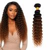 Detadet Deep Wave Human Hair Bundles 12 Inch Single Bundle Human Hair Omber T1B/4/30 100g Unit Quick Weave Sewn In Hair Extensions for Black Women view 1