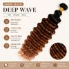 Detadet Deep Wave Human Hair Bundles 12 Inch Single Bundle Human Hair Omber T1B/4/30 100g Unit Quick Weave Sewn In Hair Extensions for Black Women view 4