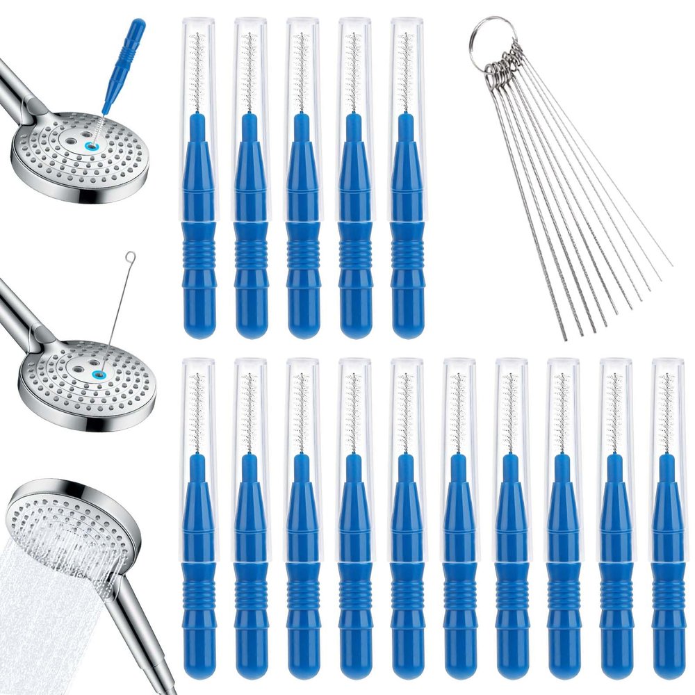30 Pcs Multifunctional Shower Head Cleaner Tool, Small Hole Cleaning Brushes with Metal Needle Picks, Anti-Clogging Nozzle Unclogger for Bathroom Showerhead, Window Slot, 3D Printer