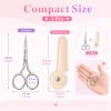 3.8 Inch Stainless Steel Eye Brow Scissors for Women with Protective Cover, Tiny Scissors for Grooming, Nose, Beard, And Facial Hair Trimming view 2