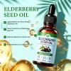 AQILUN Elderberry Seed Oil, Cold Pressed Elderberry Seed Oil, Pure Sambucus Nigra Extract - Fast Absorbing Lightweight Moisturizing Serum for Face, Skin, Hair, Nails (1) view 2