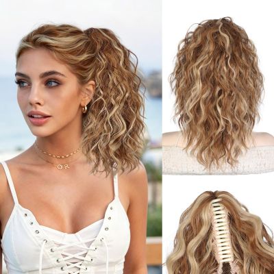 Clip in Ponytail Hair Extensions,14 Inch Layered Ponytail Extension