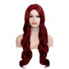 Kisayasi Long Red Wavy Wig for Women Side Part Natural Looking Wig Synthetic Hair Wig for Halloween Cosplay Party Use (Red) view 2