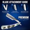 UM Supplies Straight Edge Razor Professional Barber Shaving Razor Kit With 10 Replaceable single Edge Blades (Dollar Printed Handle) view 2