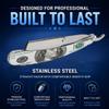 UM Supplies Straight Edge Razor Professional Barber Shaving Razor Kit With 10 Replaceable single Edge Blades (Dollar Printed Handle) view 3